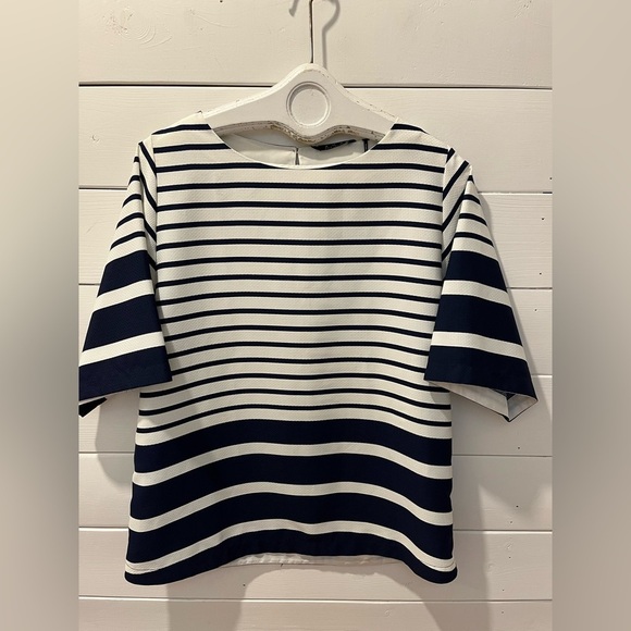 💙 ZOA New York striped textured blouse - size L💙 - Picture 1 of 8